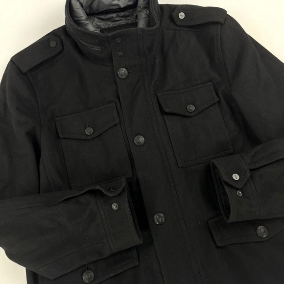 GUESS wool coat with grey puffer lining - Men’s M - Picture 3 of 5